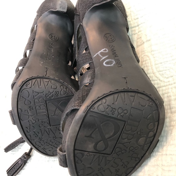 Sam & Libby Strappy Heels w/back zipper - Picture 5 of 5